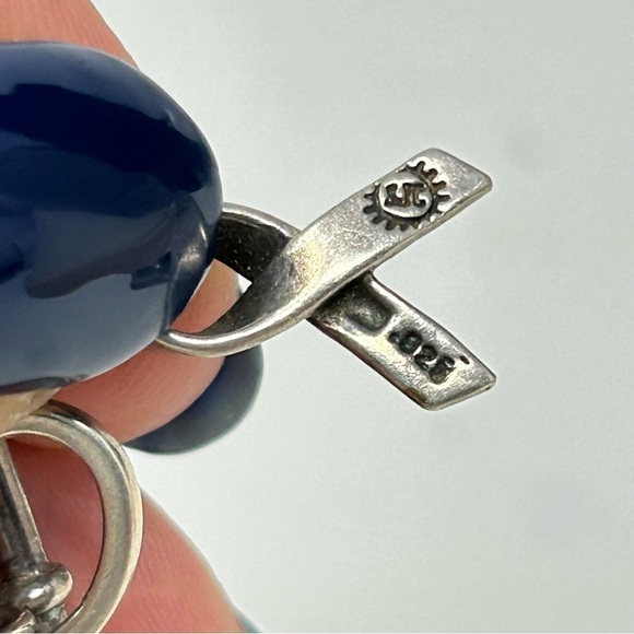 925 Sterling Silver Breast Cancer Survivor Ribbon Charm Pink Beaded Bracelet - Picture 5 of 8